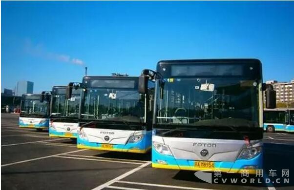 停靠在北京公交场站的福田欧辉城市客车.jpg 停靠在北京公交场站的福田欧辉城市客车.jpg